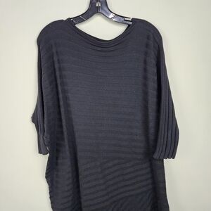 Issey Miyake Elegant Black Knit Dress, Size S